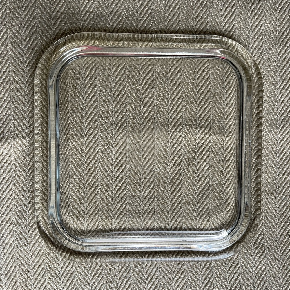 Vintage Pyrex Clear Glass Square Refrigerator Dish Lid